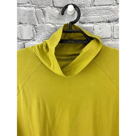 J. Jill Size 2X Luxe Supima Everyday Turtleneck Tunic Top Cotton Stretch Olive - Picture 2 of 8